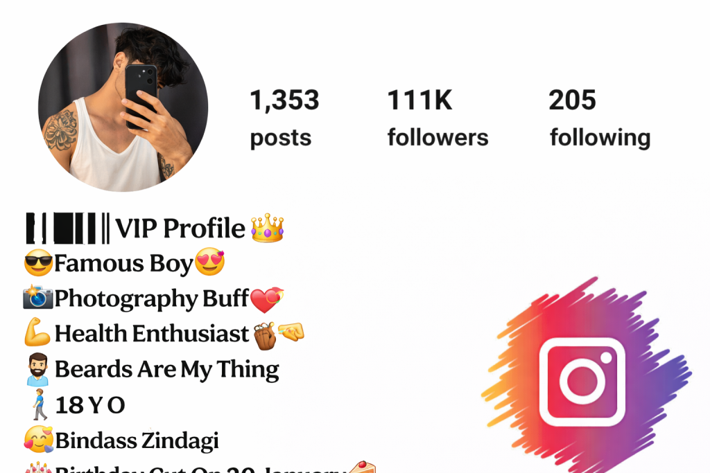 Instagram VIP Bio For Boys
